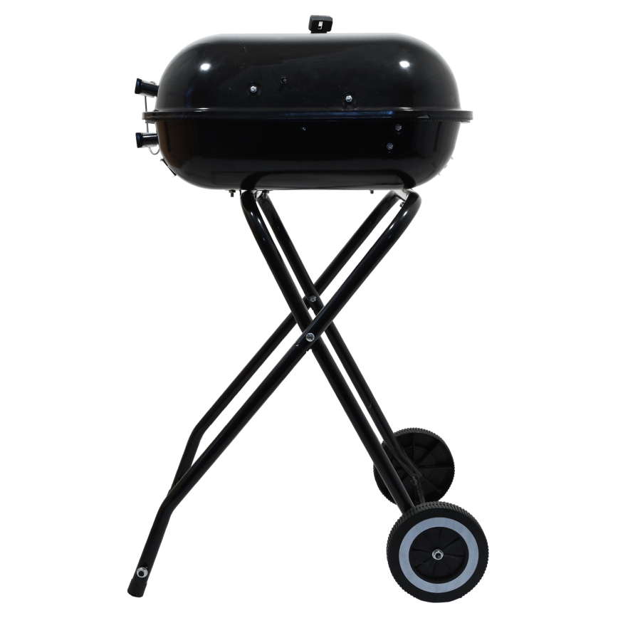 Grelhador de carvão vegetal portátil preto