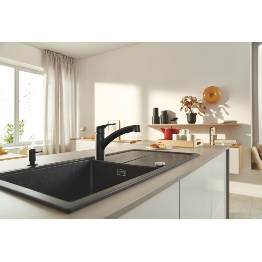 GROHE 1021652430 - Dispensador de sabonete líquido CONTEMPORARY 500 ml preto