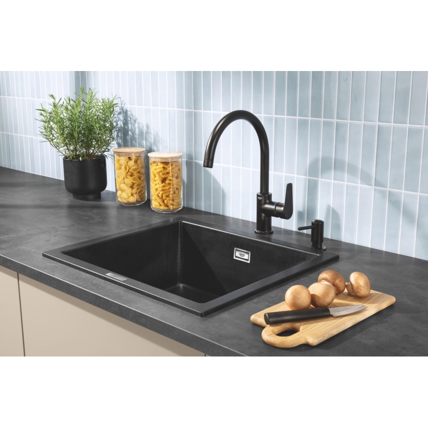 GROHE 1021652430 - Dispensador de sabonete líquido CONTEMPORARY 500 ml preto