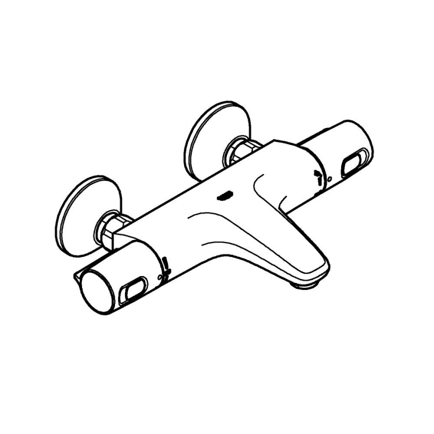 GROHE 1022162432 - Misturador termostático para banheira PRECISION TREND DN 15 preto