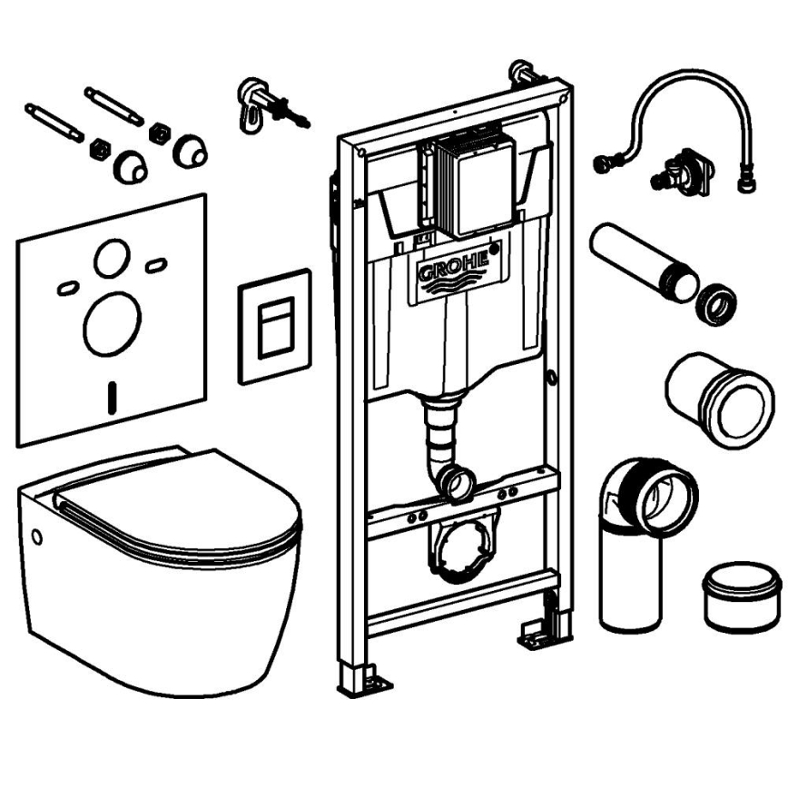 GROHE 103847SH00 - Conjunto 5 em 1 SOLIDO 1,13 m branco Duro