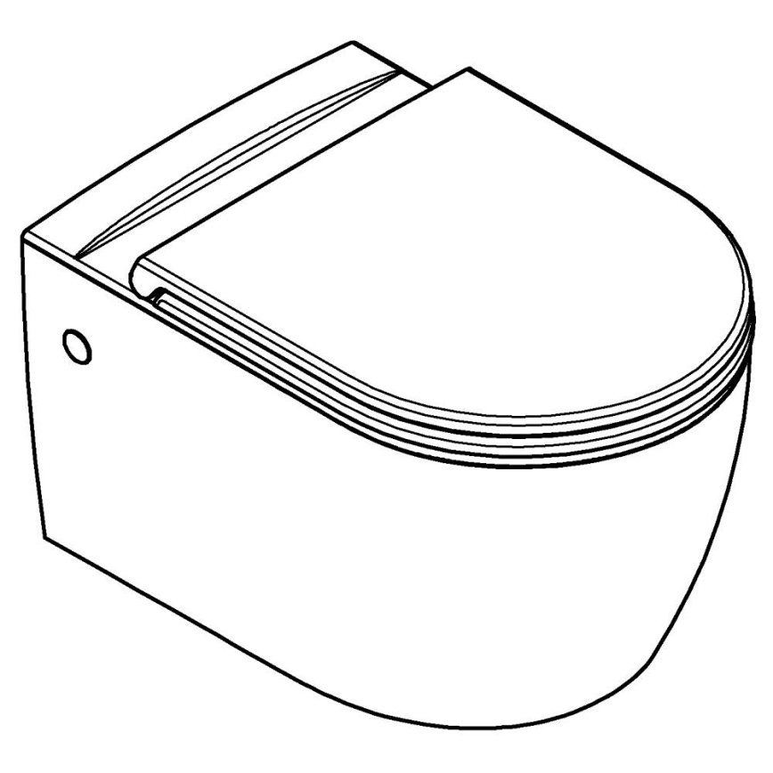 GROHE 103848SH00 - Sanita suspensa START ROUND CERAMIC 368 × 543 mm branco durável