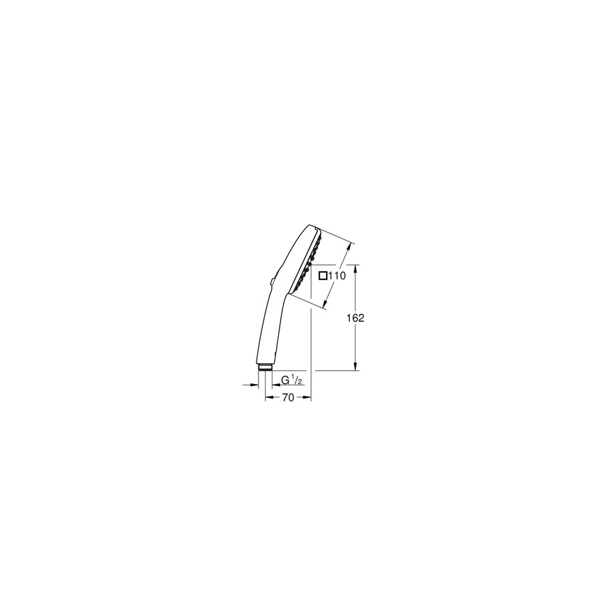 GROHE 1053162431 - Duche de mão VITALIO COMFORT 110, 600 mm, preto