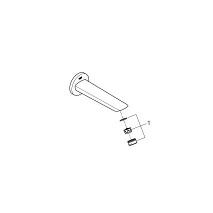 GROHE 13255001 - Válvula de escoamento para banheira BAUCOSMOPOLITAN 171 mm, acabamento cromado brilhante