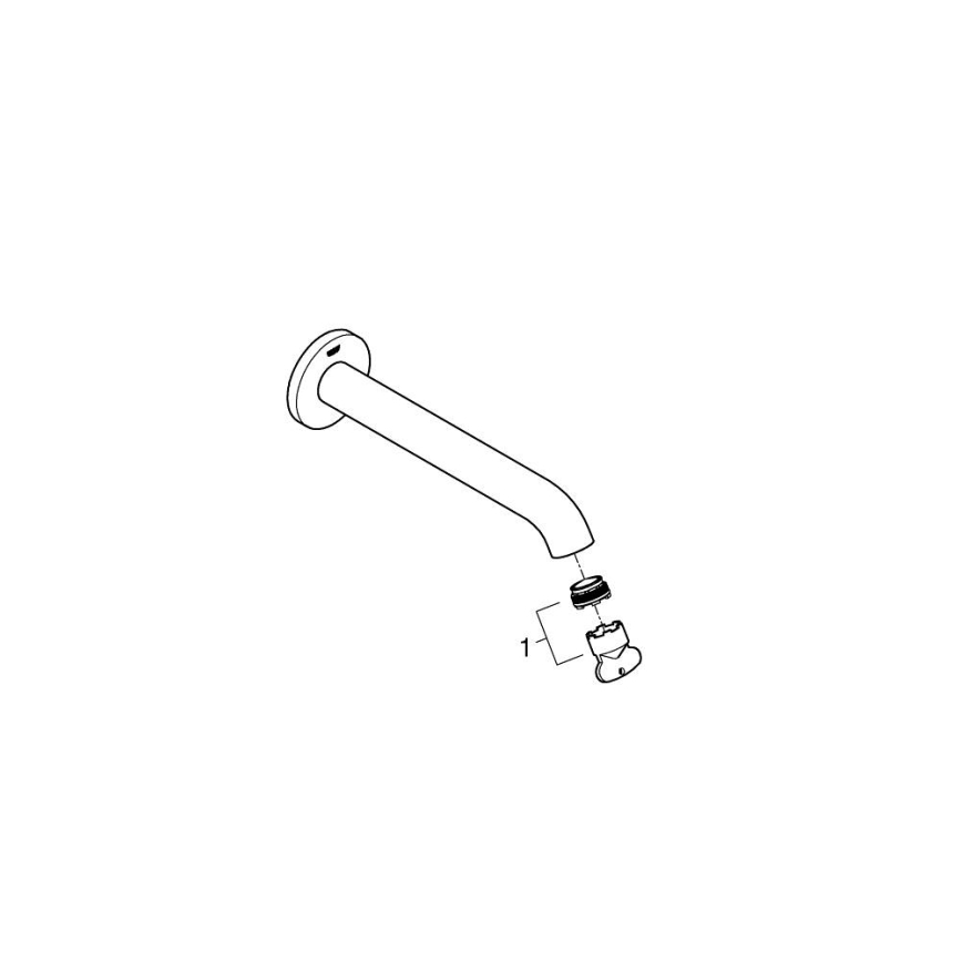 GROHE 13449AL1 - Válvula de escoamento para banheira ESSENCE 221 mm grafite