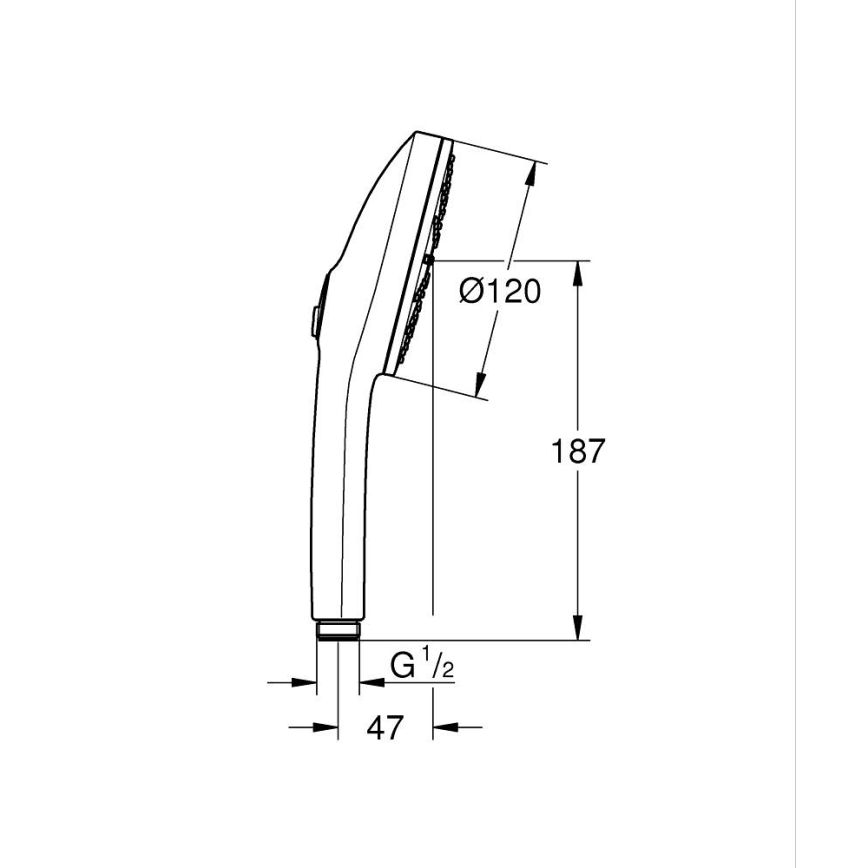 GROHE 134863DC00 - Chuveiro de mão VITALIO JOY+ 120 mm cromo mate
