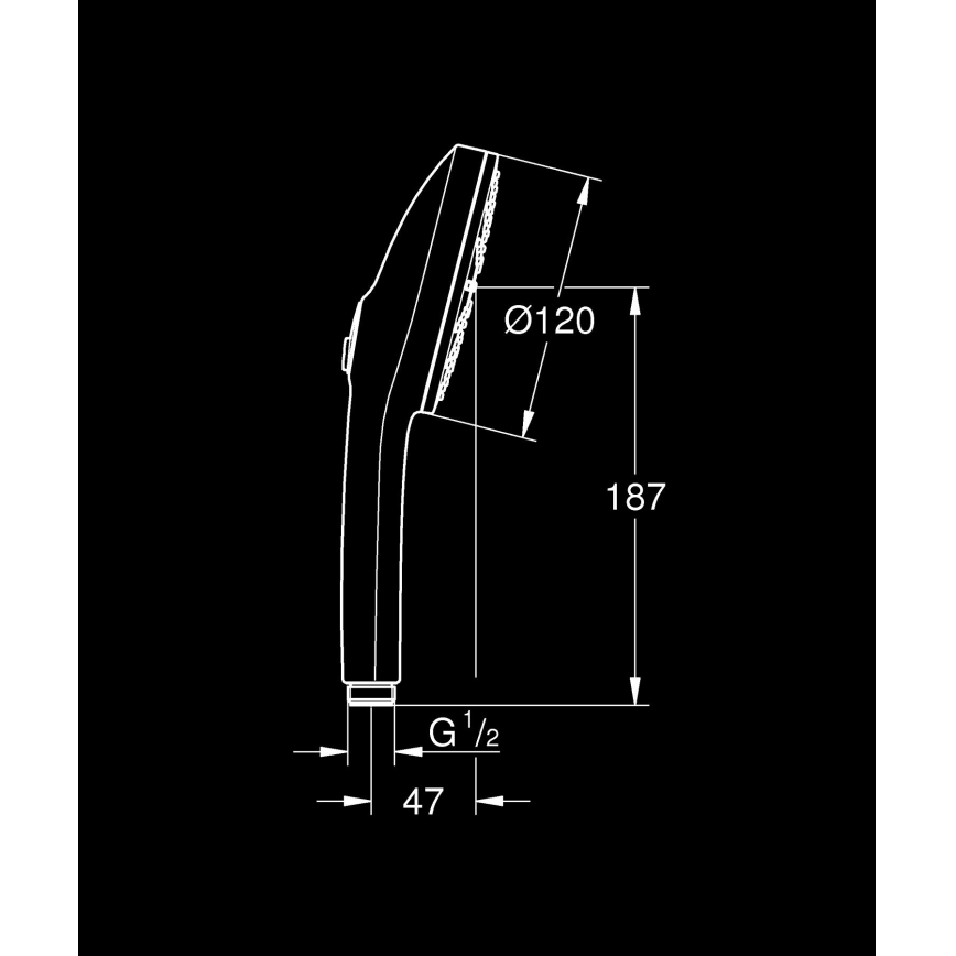 GROHE 1348640000 - Chuveiro de mão VITALIO JOY+ 120 mm cromado brilhante