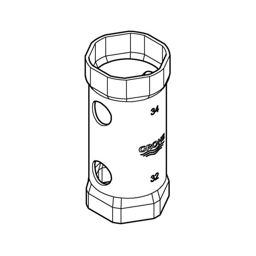 GROHE 19332000 - Chave 34 mm, cromado polido