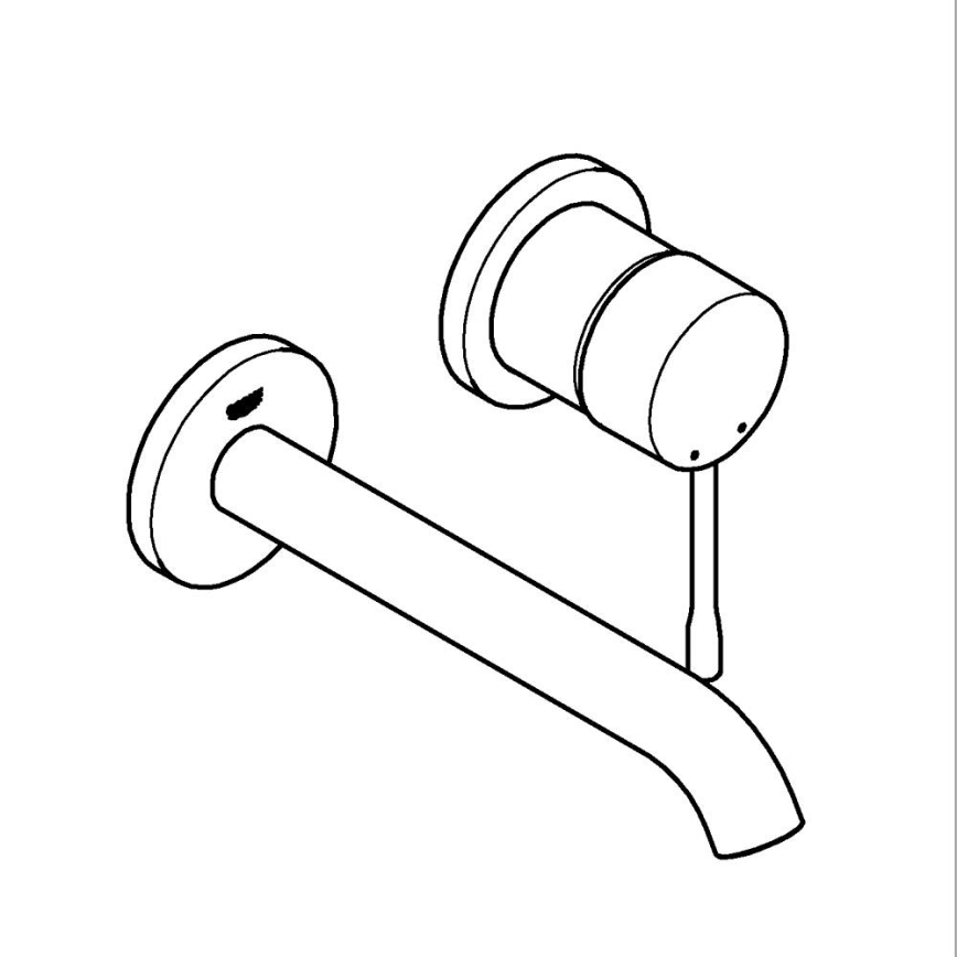 GROHE 19408DL1 - Misturador para lavatório de 2 furos ESSENCE 183 mm bronze