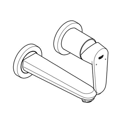 GROHE 19573002 - Misturador para lavatório de 2 furos EURODISC COSMOPOLITAN 11x17 cm cromado