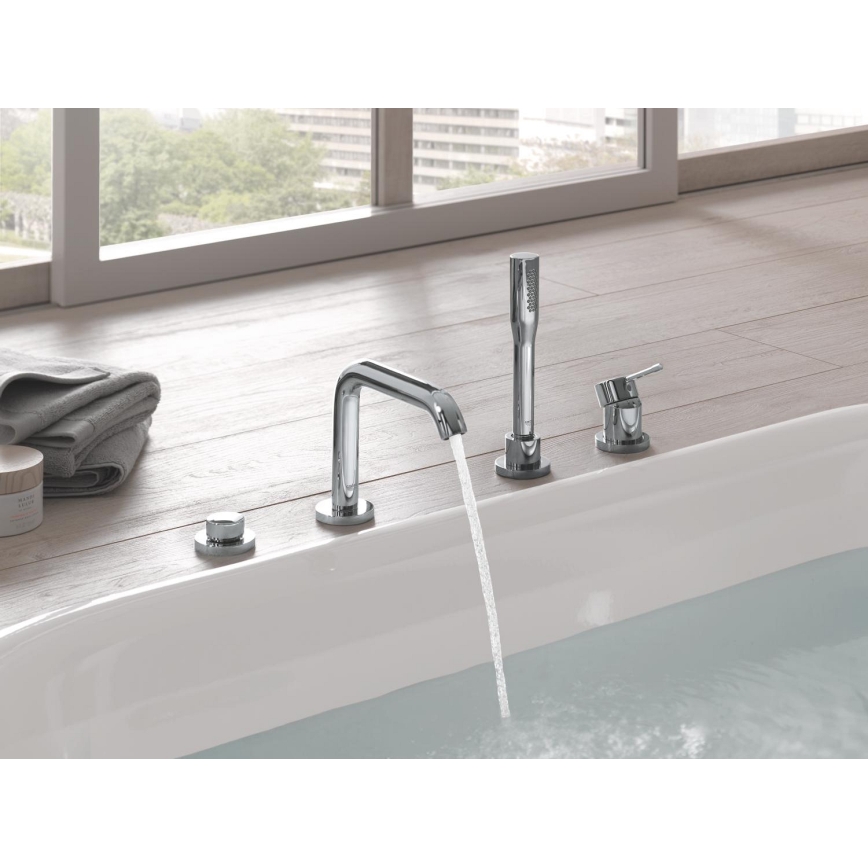 GROHE 19578001 - Conjunto para banheira de 4 furos ESSENCE 197 mm cromado brilhante