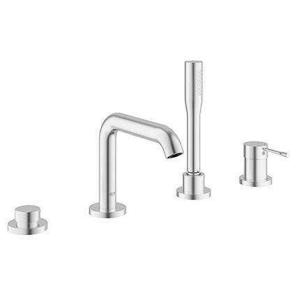 GROHE 19578DC1 - Misturador de banheira de quatro furos ESSENCE em aço inoxidável
