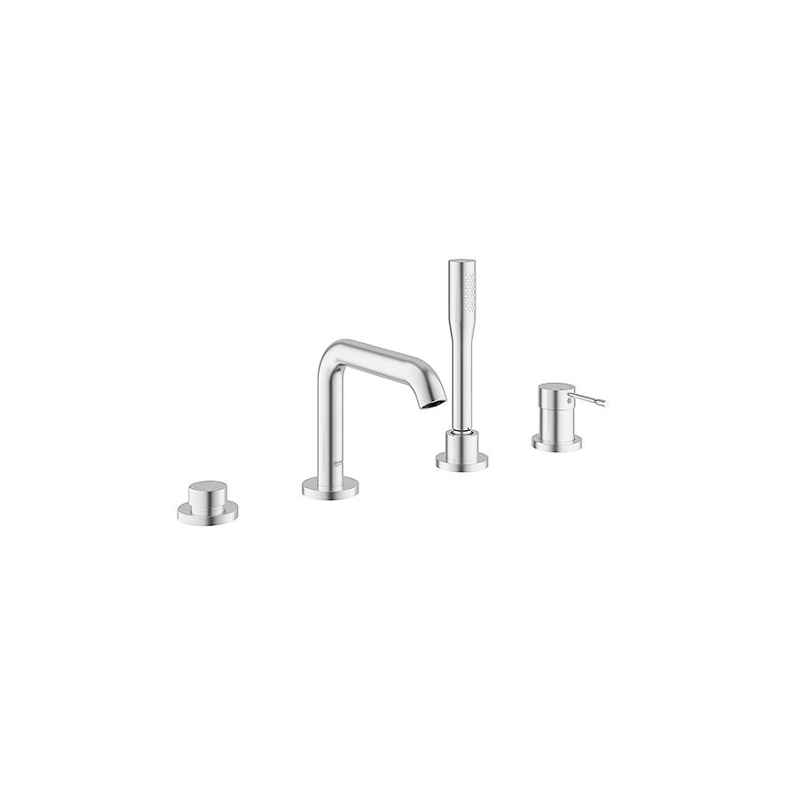 GROHE 19578DC1 - Misturador de banheira de quatro furos ESSENCE em aço inoxidável