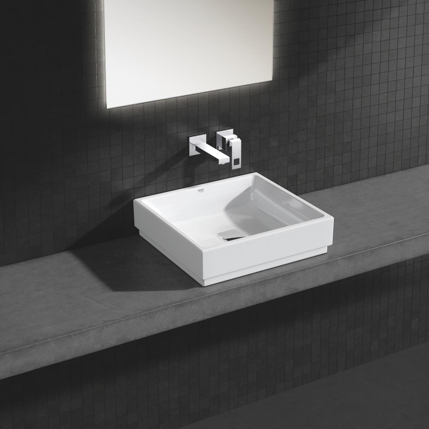 GROHE 19895000 - Misturador de lavatório para 2 furos EUROCUBE, 171 mm, cromado brilhante