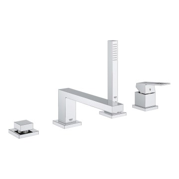 GROHE 19897001 - Torneira de banheira de 4 furos EUROCUBE cromo brilhante