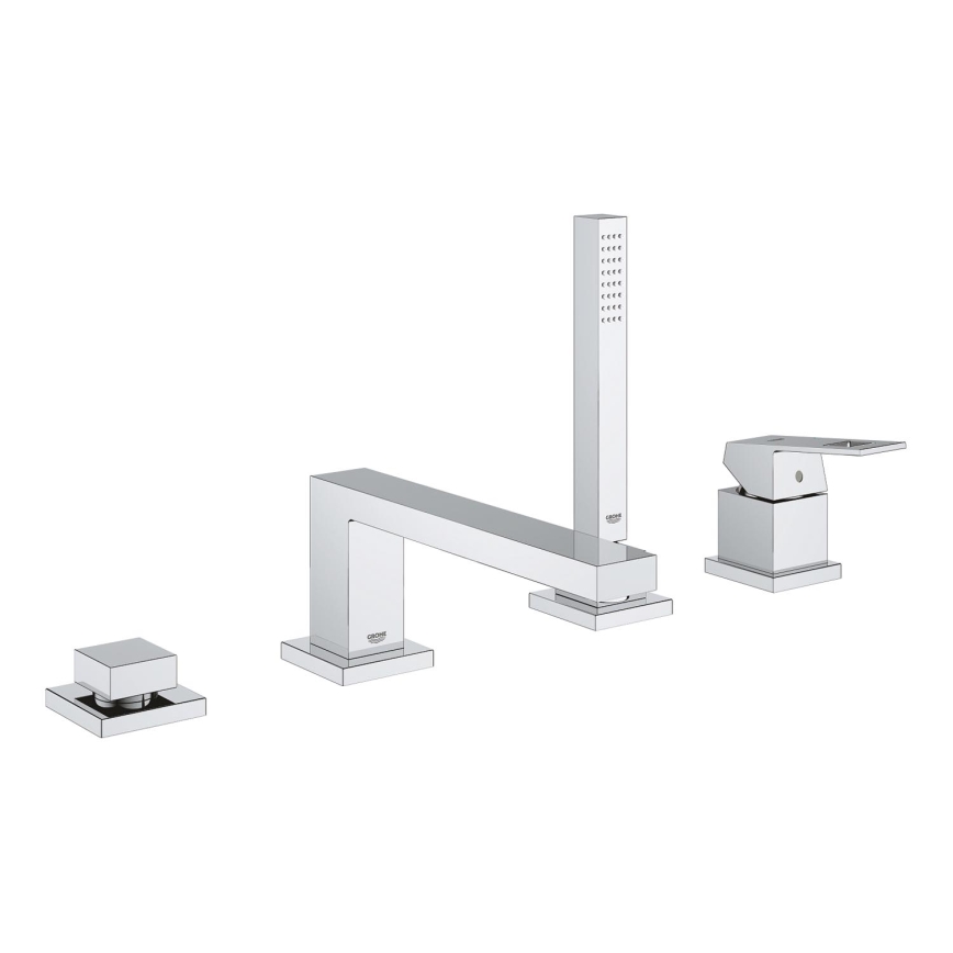 GROHE 19897001 - Torneira de banheira de 4 furos EUROCUBE cromo brilhante