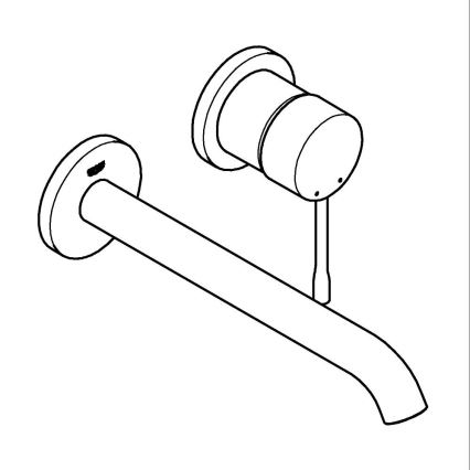 GROHE 19967DC1 - Misturador de lavatório de 2 furos ESSENCE 230 mm em aço inox