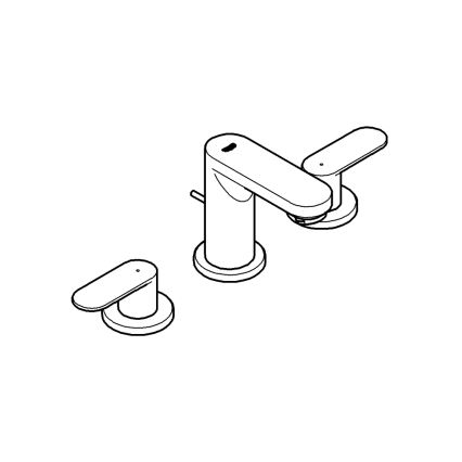 GROHE 20187000-Misturador de lavatório de três furos EUROSMART COSMOPOLITAN DN 15 cromado