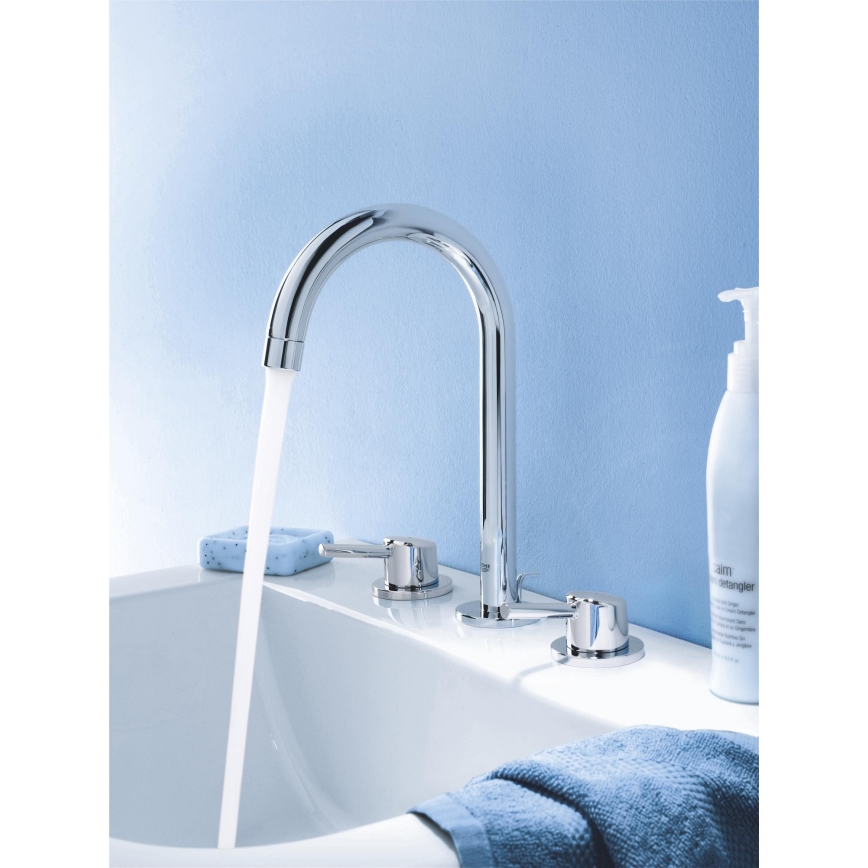 GROHE 20216001 - Bateria de lavatório de três furos CONCETTO DN 15, tamanho L, acabamento cromado