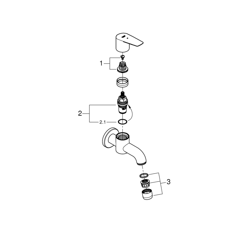 GROHE 20238001 - Válvula de escoamento DN 15, cromada brilhante