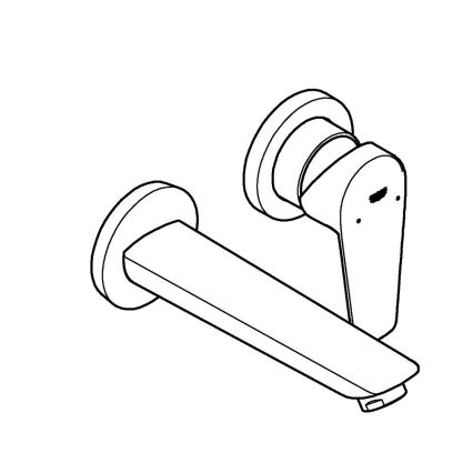 GROHE 20474001 - Misturador de lavatório para instalação embutida 177 mm cromo brilhante