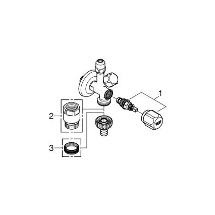 GROHE 22035000 - Válvula de ângulo Kombi UNIVERSAL DN 15 cromo brilhante