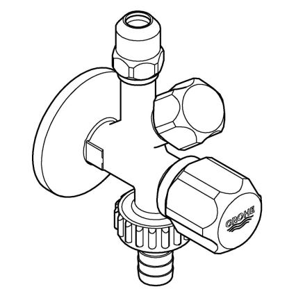 GROHE 22035000 - Válvula de ângulo Kombi UNIVERSAL DN 15 cromo brilhante