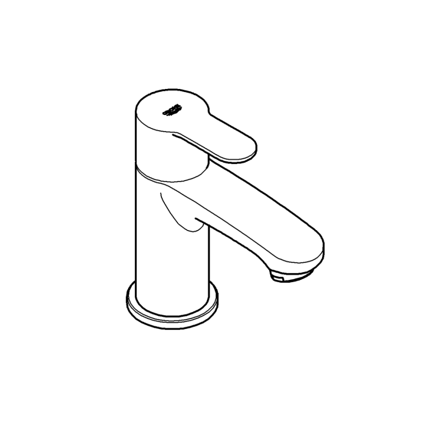 GROHE 23039002 - Misturador monocomando de lavatório EUROSTYLE COSMOPOLITAN, tamanho XS, cromado