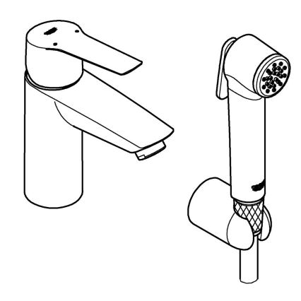 GROHE 23123003 - Misturador de lavatório START 165 mm, acabamento em cromo brilhante