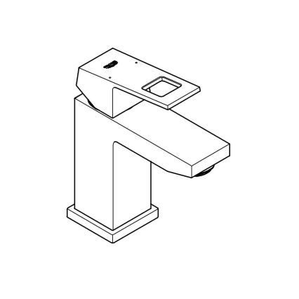 GROHE 2313200E - Misturador monocomando para lavatório EUROCUBE tamanho S cromado brilhante