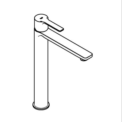 GROHE 23405AL1 - Misturador de lavatório LINEARE, tamanho XL, grafite