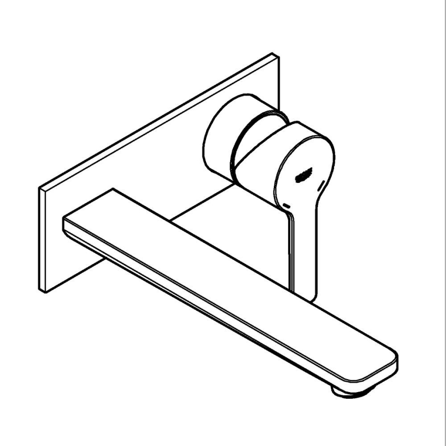 GROHE 23444001 - Misturador para lavatório de 2 furos LINEARE 207 mm cromo brilhante