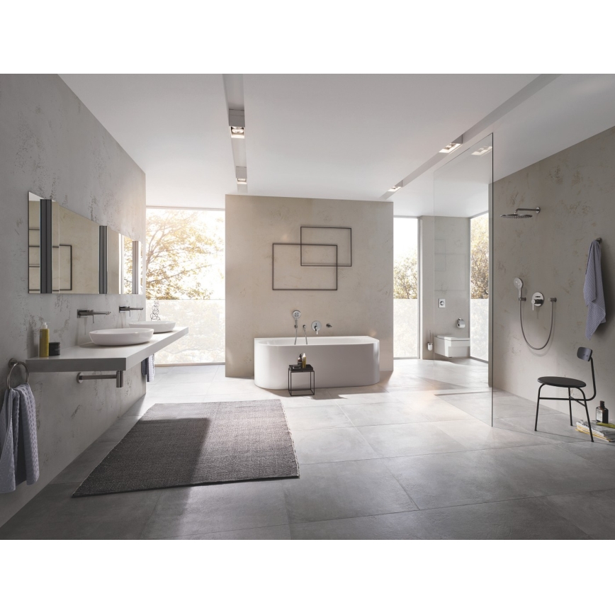 GROHE 23444AL1 - Misturador de lavatório para instalação encastrada LINEARE 207 mm grafite