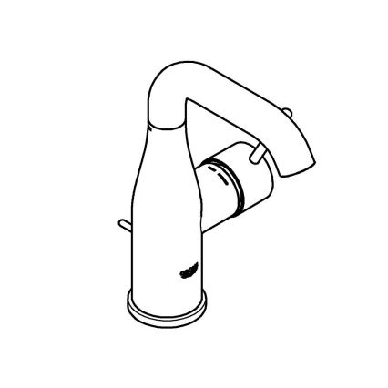 GROHE 23462AL1 - Misturador de lavatório ESSENCE tamanho M grafite