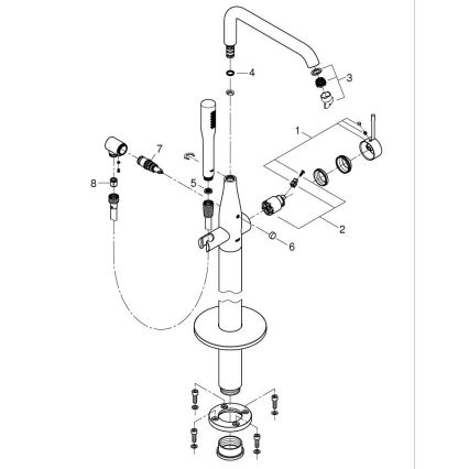 GROHE 23491AL1 - Misturador de banheira ESSENCE 277 mm grafite