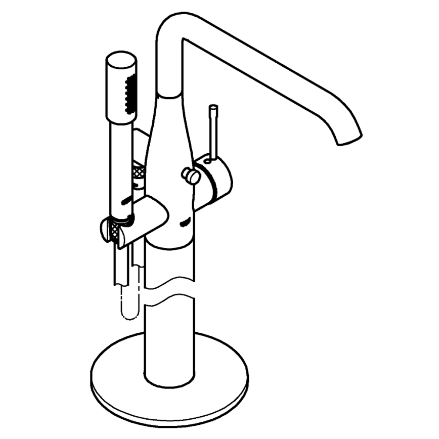 GROHE 23491AL1 - Misturador de banheira ESSENCE 277 mm grafite