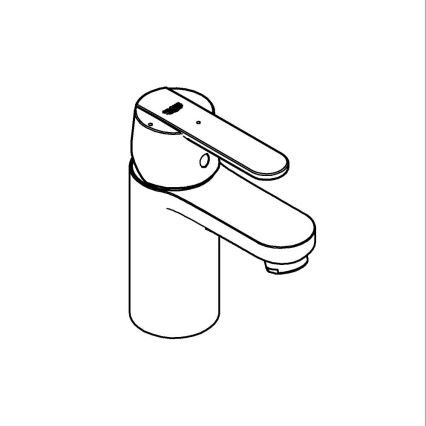 GROHE 23586000 - Misturador para lavatório GET tamanho S cromo brilhante