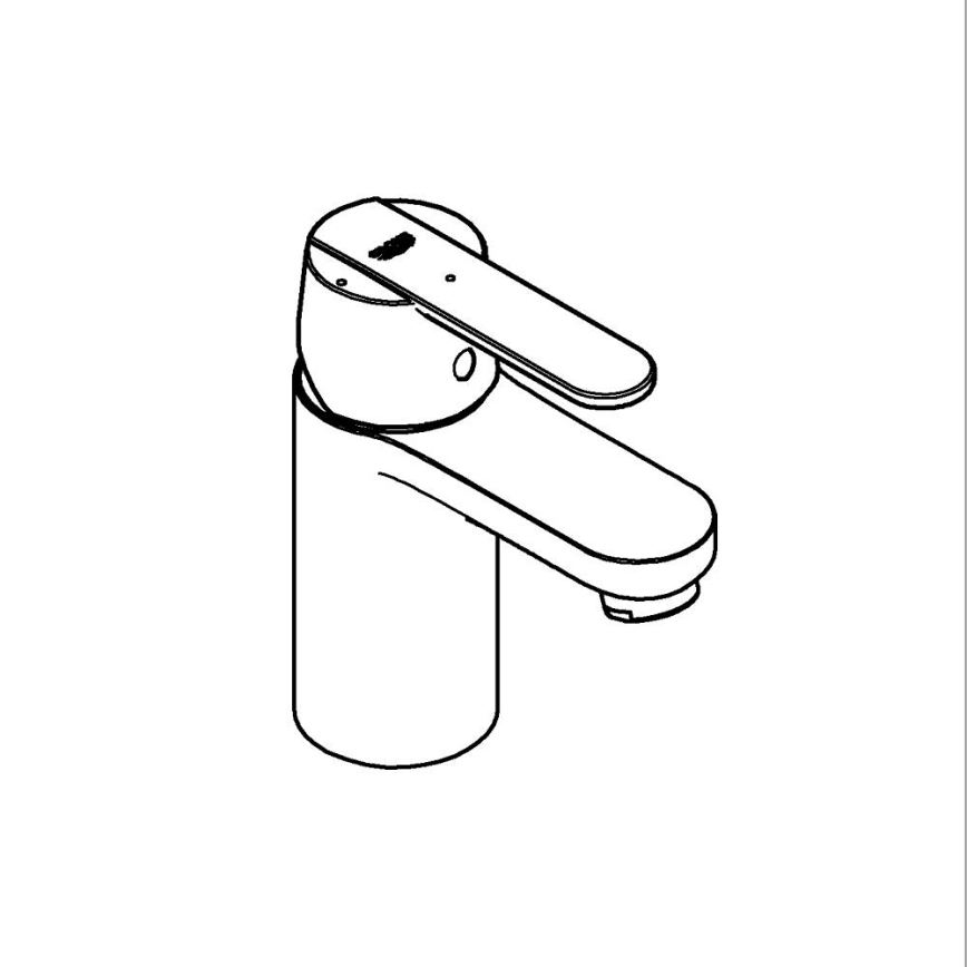 GROHE 23586000 - Misturador para lavatório GET tamanho S cromo brilhante