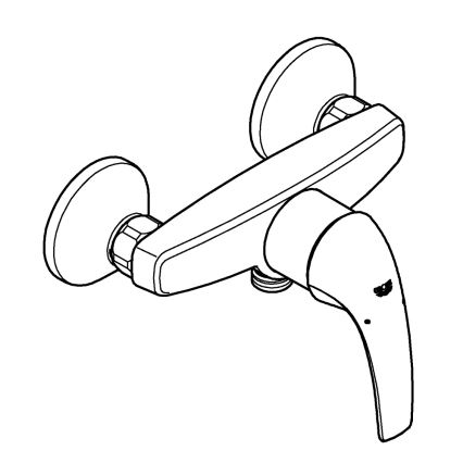 GROHE 23631000 - Misturador de duche BAUCURVE 150 mm cromado brilhante