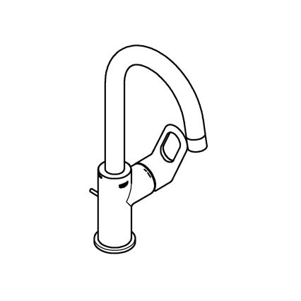 GROHE 23763000 - Misturadora de lavatório BAULOOP, tamanho L, acabamento cromado brilhante