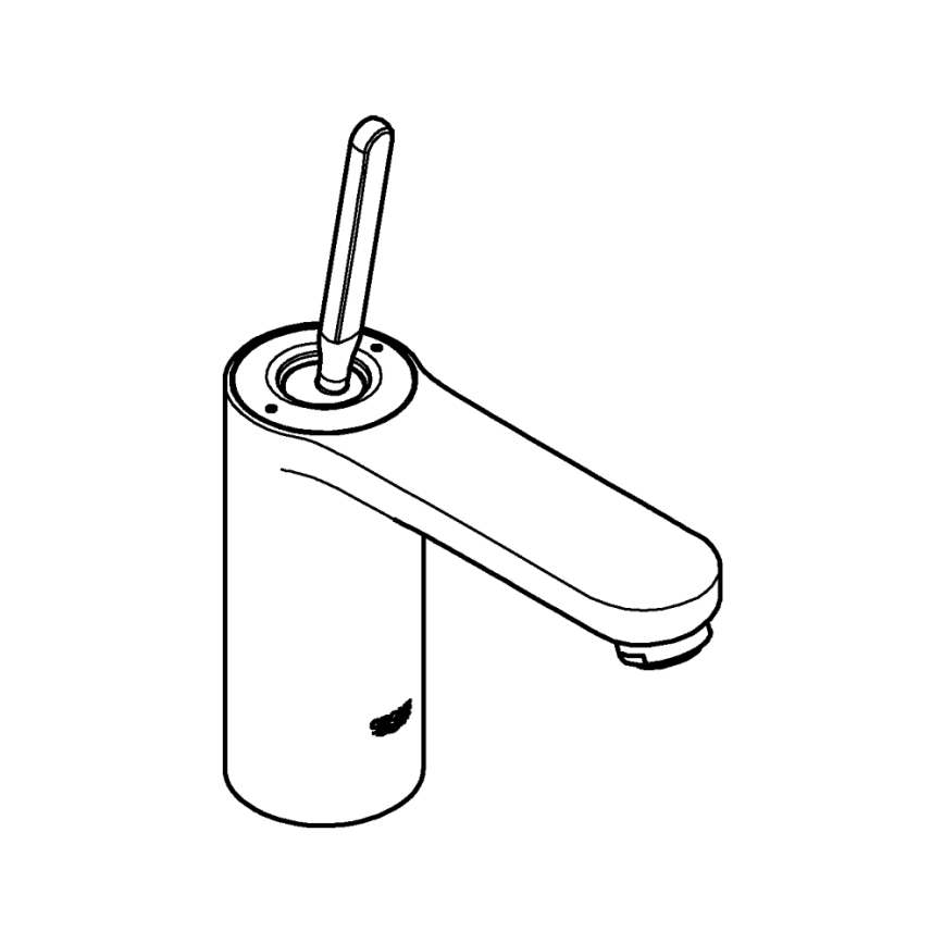 GROHE 23800000 - Torneira de lavatório GET, tamanho M, acabamento cromado brilhante