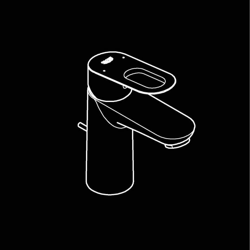 GROHE 23803000 - Torneira para lavatório EUROSMART cromado brilhante