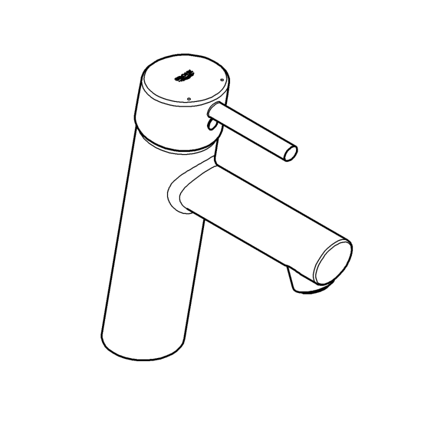 GROHE 23932001 - Misturador para lavatório EUROSMART, tamanho M, cromado brilhante