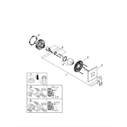 GROHE 24061000 - Misturador de duche EUROCUBE, cromo brilhante