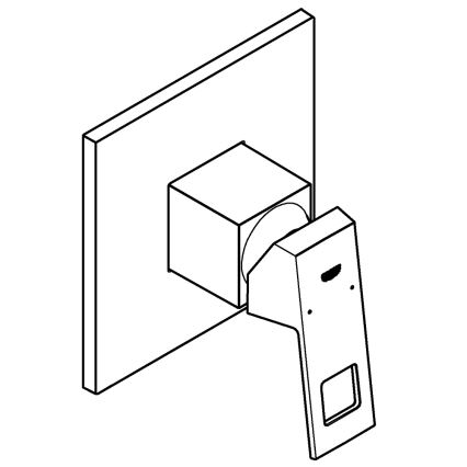 GROHE 24061000 - Misturador de duche EUROCUBE, cromo brilhante