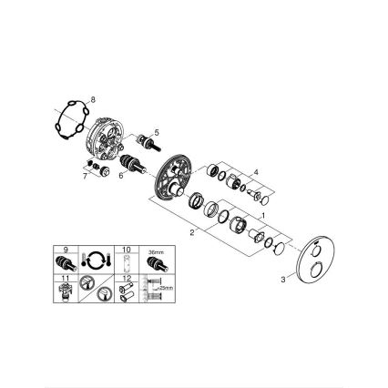 GROHE 24075000 - Misturador termostático para duche GROHTHERM, cromado brilhante