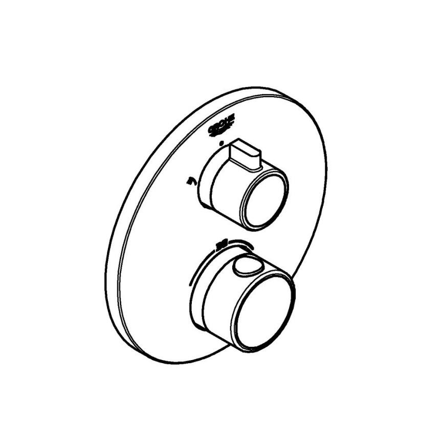 GROHE 24076000 - Misturador termostático para duche GROHTHERM, cromado brilhante