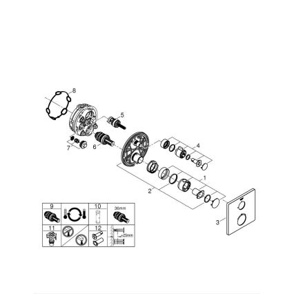 GROHE 24078000 - Misturador de duche termostático GROHTHERM, cromo brilhante