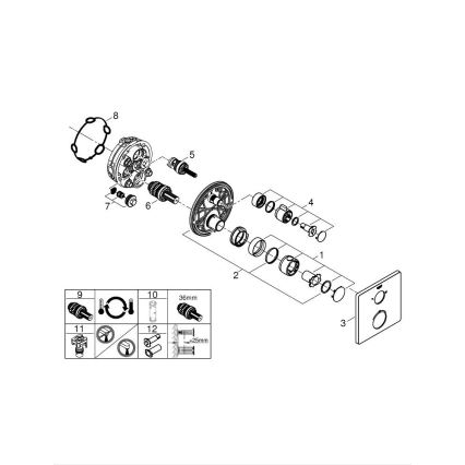GROHE 24079000 - Misturador termostático de duche GROHTHERM, cromo brilhante
