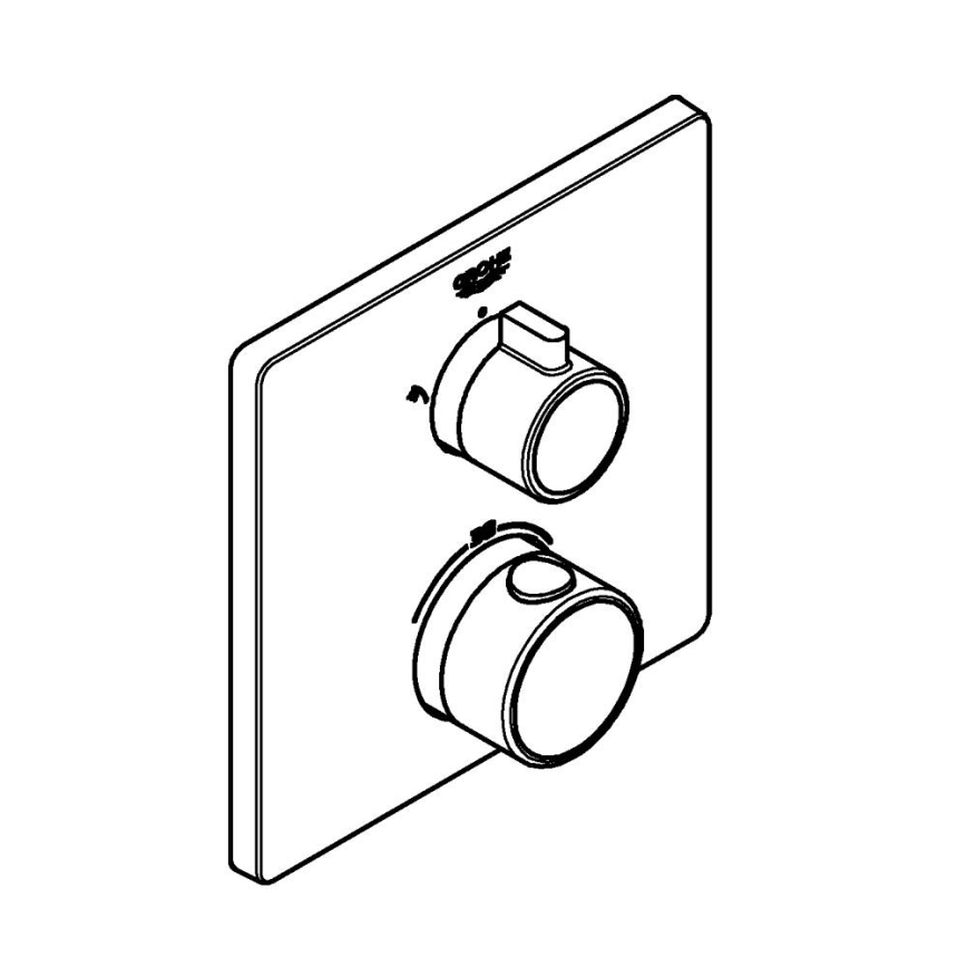GROHE 24079000 - Misturador termostático de duche GROHTHERM, cromo brilhante